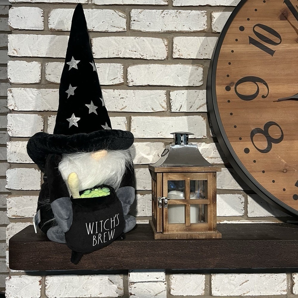 Rae Dunn LARGE Halloween Witch W/ Cauldron Gnome Spooky Fireplace Decor Mantel